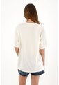 Tennis Camiseta Oversize Con Estampado Crudo Para Mujer de Tennis