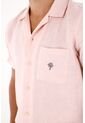 Camisa En 100% Lino Rosada Para Hombre de Tennis