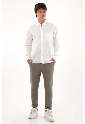 Tennis Camisa De Botones Blanca Para Hombre