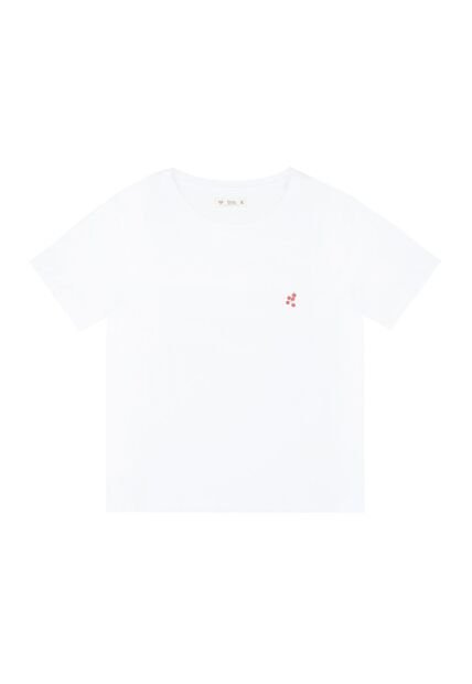 Tennis Camiseta Manga Corta Estampada Blanca Para Mujer