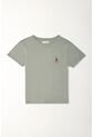 Tennis Camiseta Básica Con Estampado De Cerezas Gris Para Mujer de Tennis