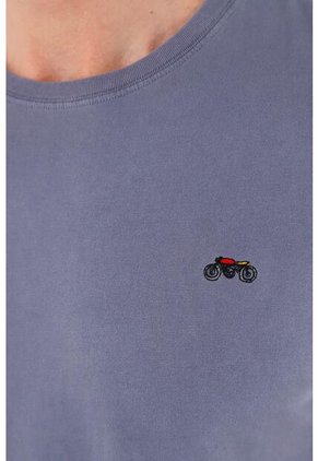 Tennis Camiseta Gris Con Teñido Overdye Para Hombre