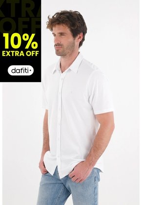Tennis Camisa Clásica Manga Corta Blanca Para Hombre