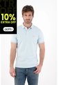 Tennis Polo En Tela Piqué Lycra Azul Para Hombre de Tennis