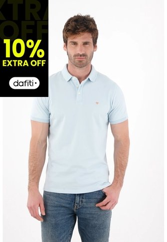 Tennis Polo En Tela Piqué Lycra Azul Para Hombre Tennis