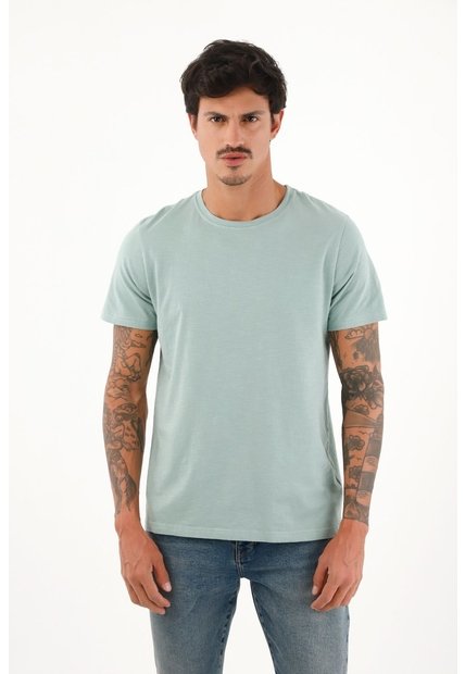Tennis Camiseta En Tela Jersey Verde Para Hombre