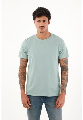 Tennis Camiseta En Tela Jersey Verde Para Hombre