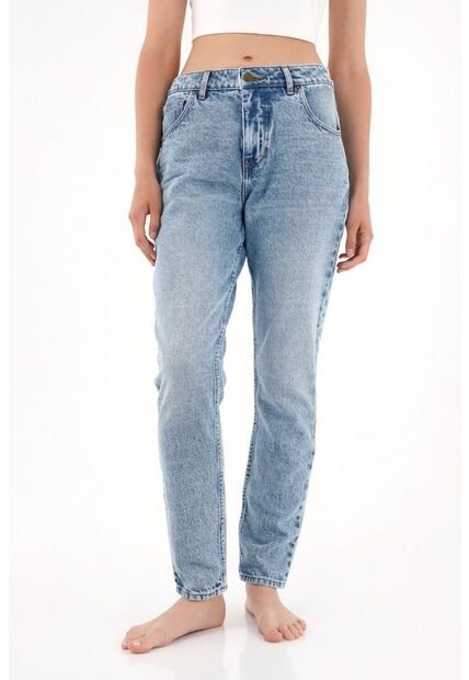 Tennis Jean Mom De Tiro Alto Tono Medio Para Mujer