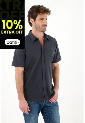 Tennis Camisa Manga Corta Azul Para Hombre Tennis