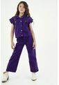 Chaleco Manga Corta Morado Para Niña de Tennis