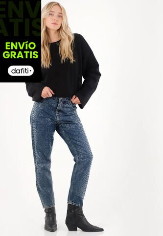 Tennis Jean Mom Tiro Bajo Con Foil Animal Print Para Mujer Tennis