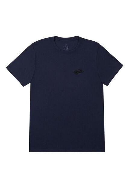 Tennis Camiseta Básica Estampada Azul Para Hombre
