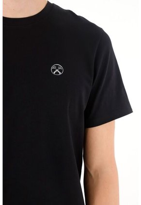 Tennis Camiseta Negra Estampada En Espalda Para Hombre