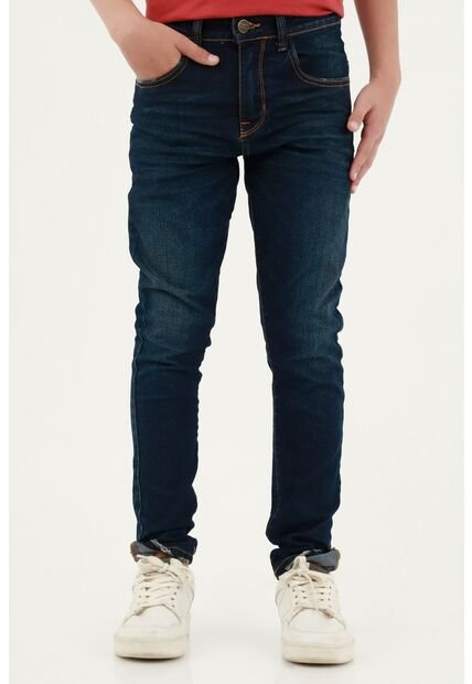 Jean Azul Slim Clásico Para Niño