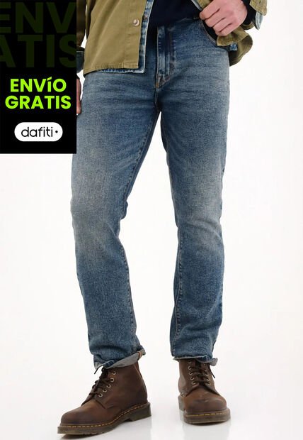 Tennis Jean Nudy Cinco Bolsillos Azul Para Hombre
