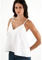 Camisa Blanca De Cuello En V Para Mujer de Tennis