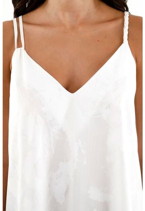 Camisa Blanca De Cuello En V Para Mujer