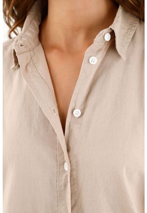 Tennis Camisa Café Clásica Para Mujer