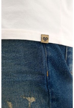 Tennis Camiseta Manga Corta Crudo Para Hombre