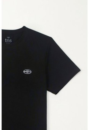 Tennis Camiseta Básica Manga Corta Negra Para Hombre