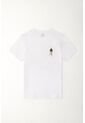 Tennis Camiseta Básica Con Estampado En Espalda Blanca Para Hombre de Tennis