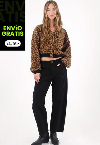 Tennis Jean Slouchy Black Denim Para Mujer Tennis