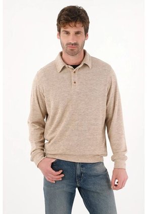 Tennis Buzo Con Cuello Polo Crudo Para Hombre