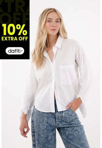 Tennis Camisa Manga Larga Con Bolsillo Blanca Para Mujer Tennis