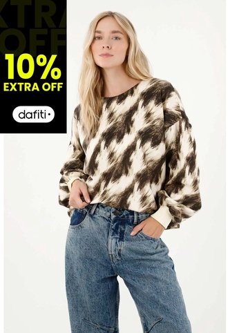 Tennis Buzo Estampado Silueta Oversize Para Mujer Tennis