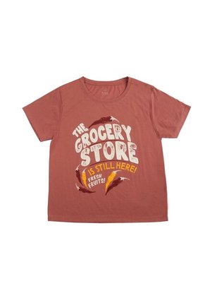 Camiseta Naranja Estampada Para Mujer