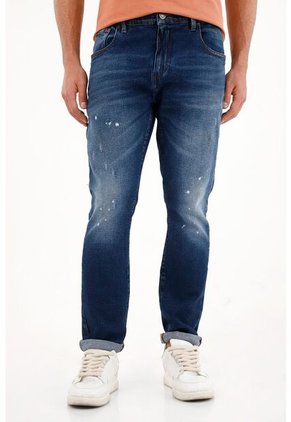 Tennis Jean Nudy Tiro Medio Con Desgaste Para Hombre