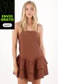 Tennis Vestido Corto Con Boleros Café Para Mujer de Tennis