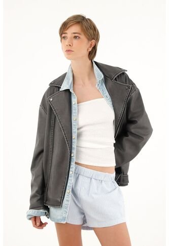 Tennis Bermuda Corta Azul A Rayas Para Mujer Tennis