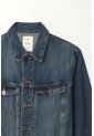 Tennis Chaqueta Denim Fit Recto Con Lavado Medio Desgastado En Algodón Azul Para Hombre de Tennis