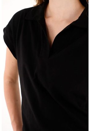 Tennis Camiseta Negra En Jersey Para Mujer