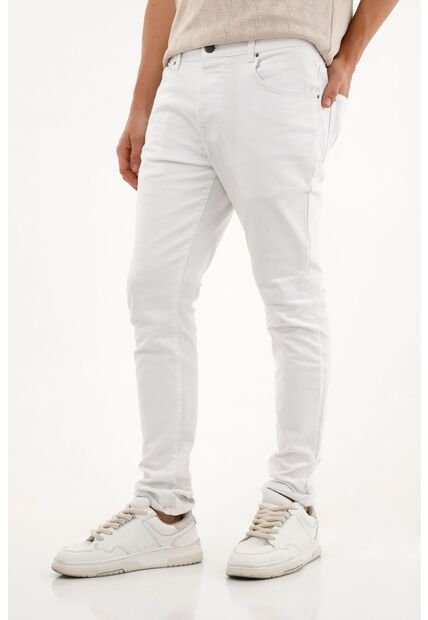 Tennis Pantalón Skinny Blanco Para Hombre