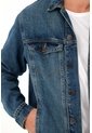 Tennis Chaqueta Denim Fit Recto Con Lavado Medio Desgastado En Algodón Azul Para Hombre de Tennis