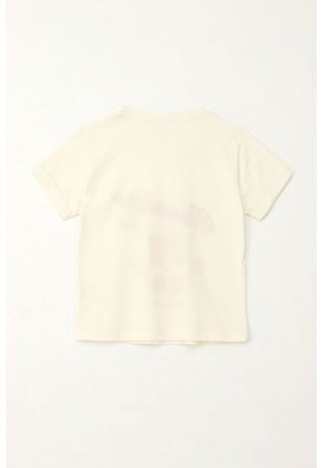 Camiseta Básica Estampada Crudo Para Niña