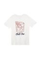 Tennis Camiseta Blanca Estampada En Frente Para Hombre de Tennis