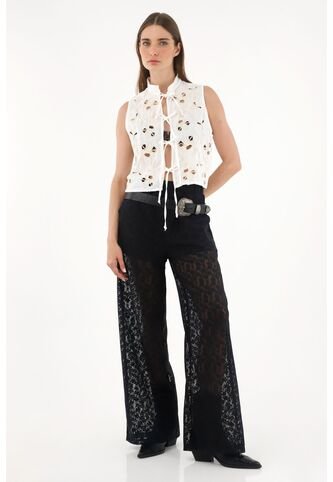 Tennis Chaleco De Tiras Y Bordados Para Mujer Tennis