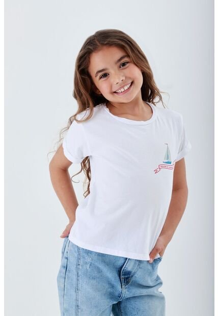 Camiseta Para Niña Blanca