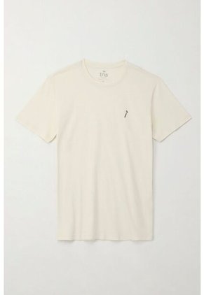 Tennis Camiseta Básica Con Mini Print Crudo Para Hombre