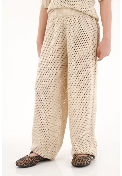 Pantalón Tejido Crudo Para Niña
