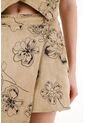 Tennis Falda Corta Suede Con Diseño Floral Para Mujer de Tennis
