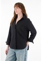 Tennis Camisa Amplia En 100% Algodón Negro Para Mujer de Tennis