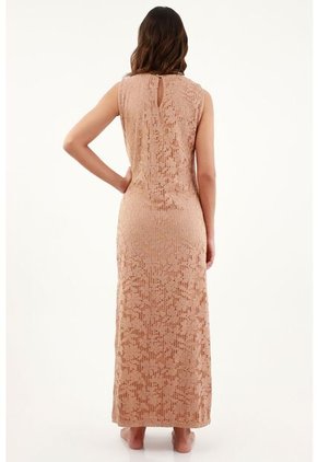 Vestido Recto Café Para Mujer