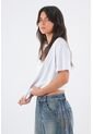 Tennis Camiseta Para Mujer De Algodón Blanca De Fit Relajado Con Escote En V de Tennis