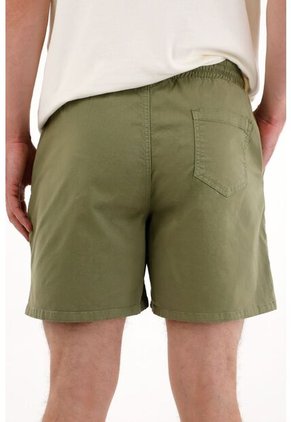 Tennis Bermuda En Dril Verde Para Hombre
