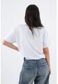 Tennis Camiseta Para Mujer De Algodón Blanca De Fit Relajado Con Escote En V de Tennis
