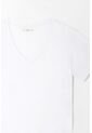 Tennis Camiseta Para Mujer De Algodón Blanca De Fit Relajado Con Escote En V de Tennis